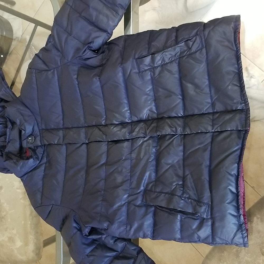 Jacadi boys navy blue lightweight quilted jacket coat size 6-8 years